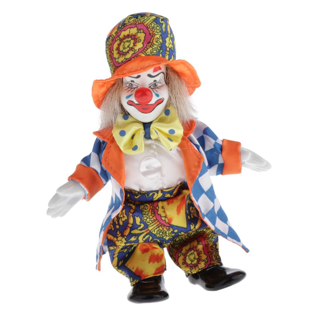 Vintage Collectible Porcelain Dolls - セラミック磁器製道化師人形、コレクタブルミニチュア、ヴィンテージおもちゃ、女の子、子供、家の装飾に