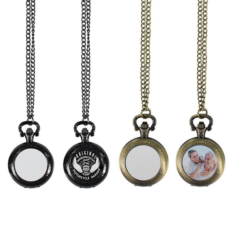 Vintage Watch Crystal - カスタムヴィンテージメタル懐中時計ペンダントネックレス クラシックウォッチネックレス ファッションジュエリー メンズ レディース向け