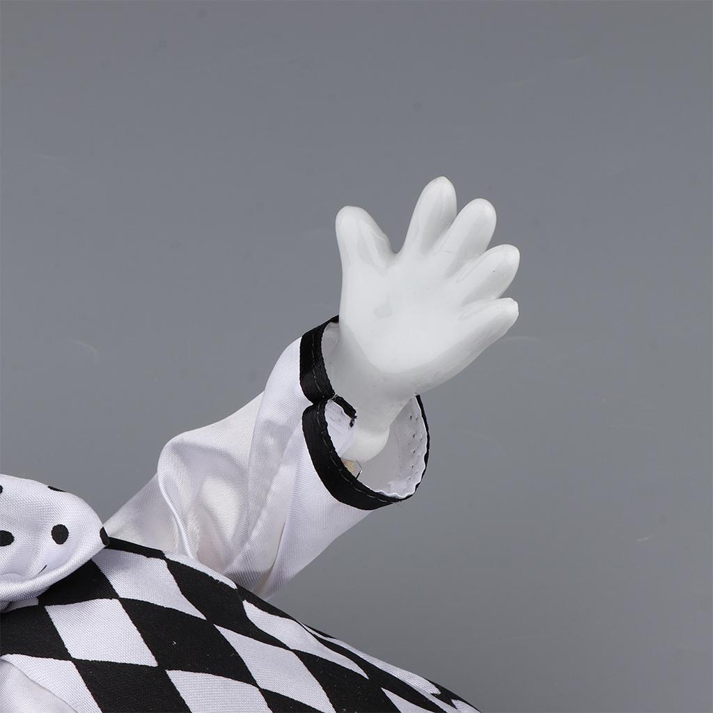 Vintage Collectible Porcelain Dolls - 面白い磁器製ピエロ人形、ヴィンテージセラミックハーレクイン、コレクターズアイテム、手作り工芸品、子供と大人のための玩具