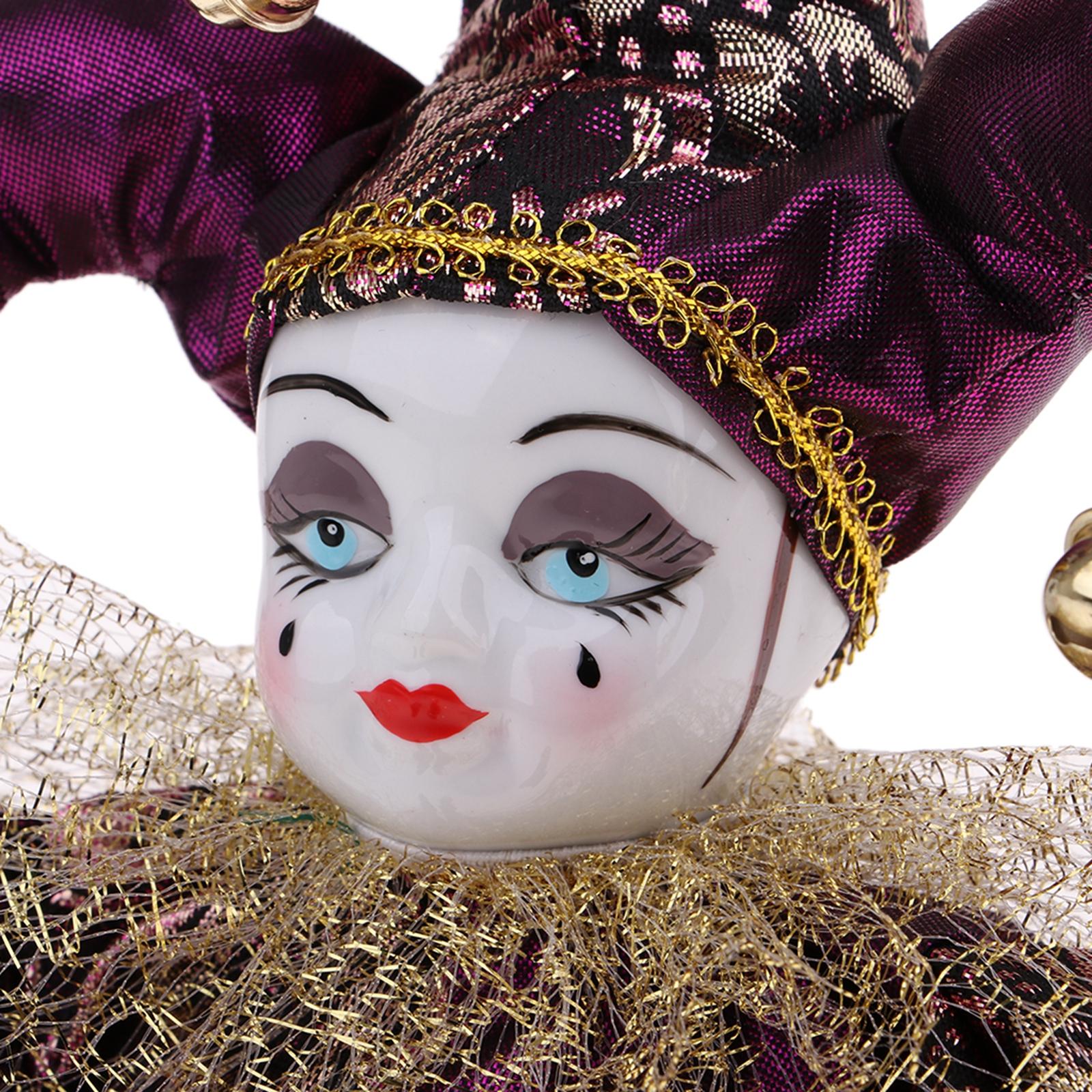 Vintage Collectible Porcelain Dolls - イタリア風磁器人形 クラウン・トライアングル 12インチ ヴィンテージコレクション バレンタイン クリスマス