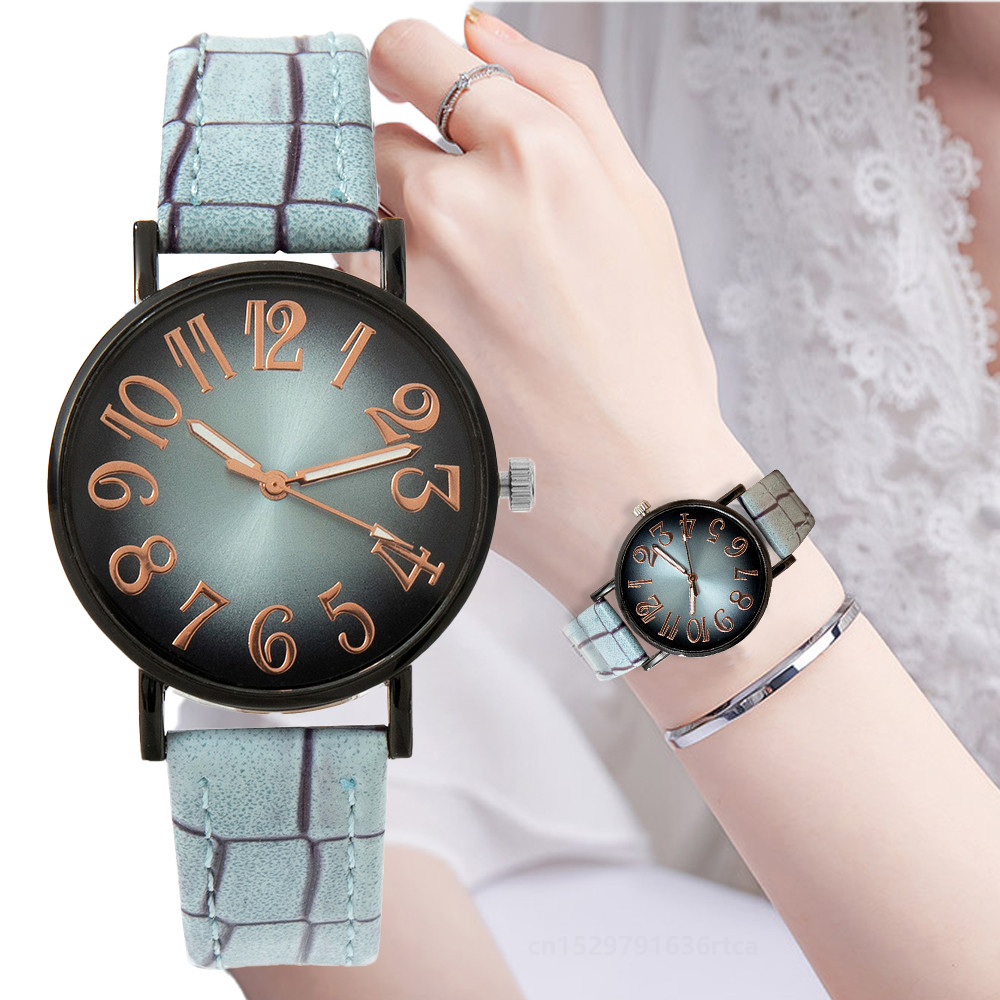 Vintage Watch Crystal - 女性のためのヴィンテージクォーツ時計,カジュアルな市松模様の革ストラップ,腕時計