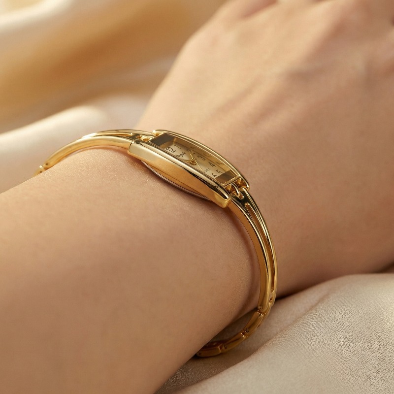 Vintage Watch Crystal - 高級女性用腕時計ファッション長方形合金時計ストラップブレスレットクォーツ時計ヴィンテージ絶妙なレディース時計ギフトリロイムジェール