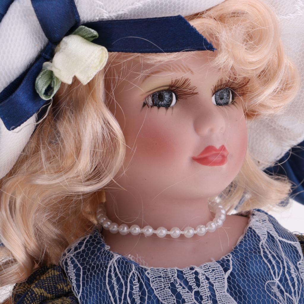 Vintage Collectible Porcelain Dolls - 磁器人形 コレクターズアイテム ヴィンテージスタイル 30cm セラミック人形 ファッション