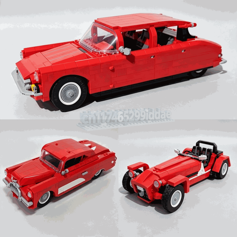 Vintage Toys Collection - 新製品 パーツ3 in 1 クラシックレッドカー ビルディングブロック