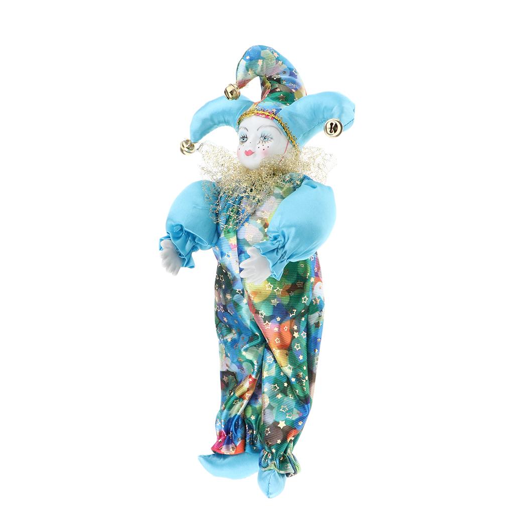 Vintage Collectible Porcelain Dolls - 面白いヴィンテージ風ピエロ人形、磁器製コレクターズアイテム、陶器製置物、ハーレクイン装飾品、家の装飾に