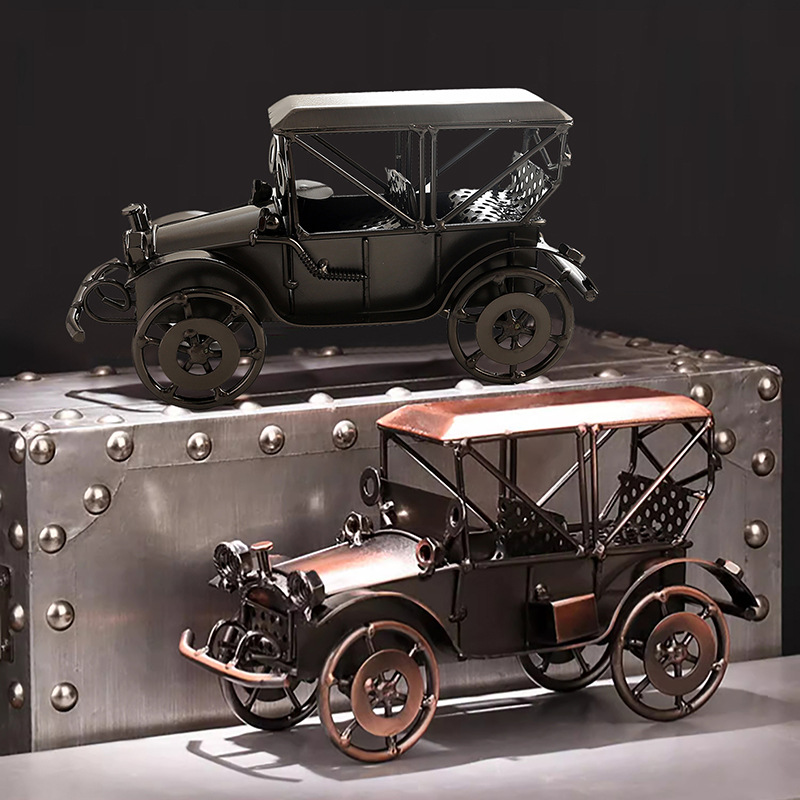 Vintage Toys Collection - ヨーロッパスタイルのヴィンテージ合金古い車の模型装飾品クリエイティブ手作りミニチュア車両コレクションギフトおもちゃテーブル装飾