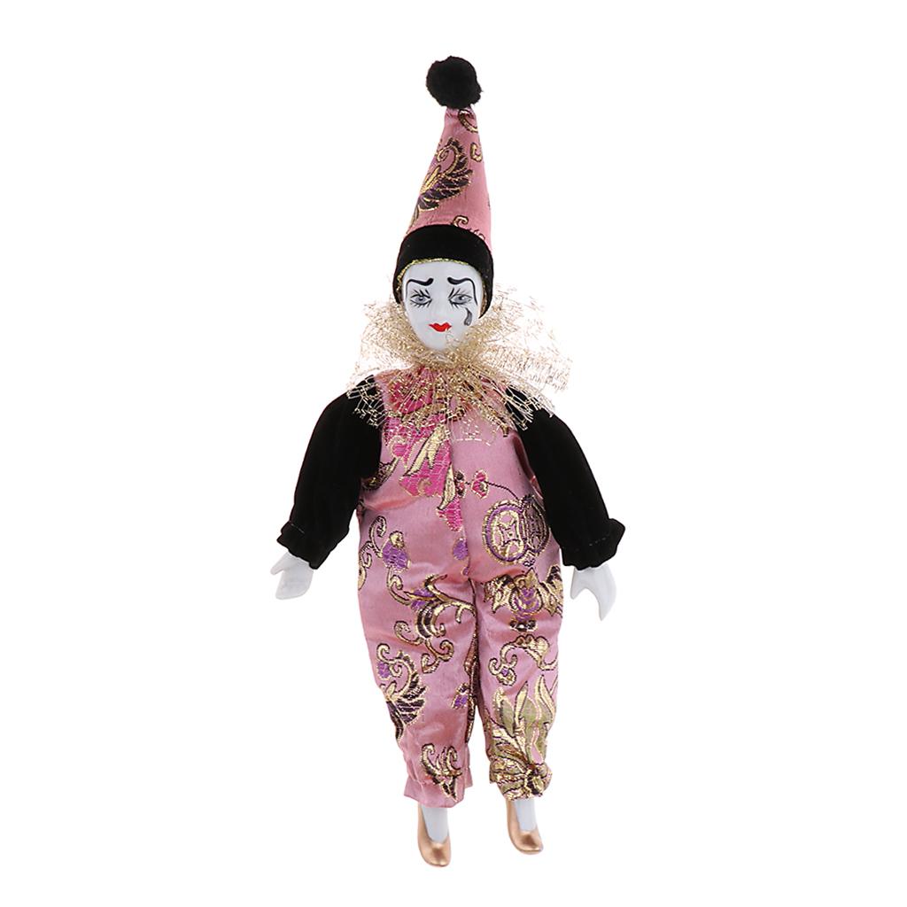 22cmの磁器製ピエロ人形、コレクターズアイテム、ヴィンテー - Vintage Collectible Porcelain Dolls のレビューと価格