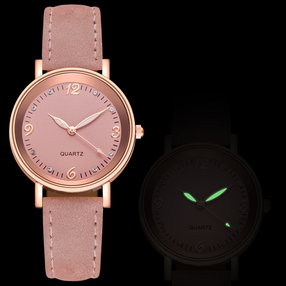 女性のためのシンプルなヴィンテージカジュアルウォッチ,レザー - Vintage Watch Crystal のレビューと価格