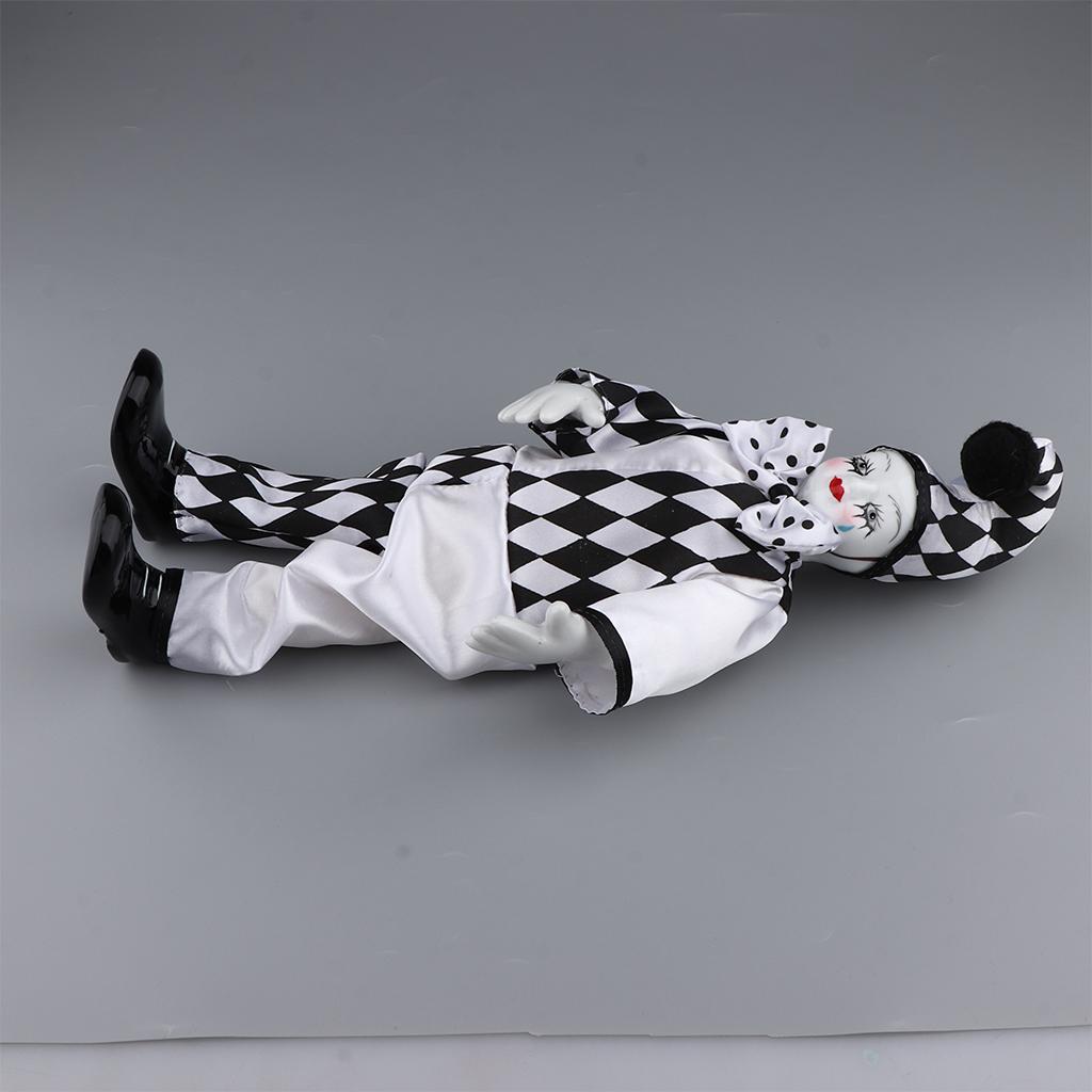 面白い磁器製ピエロ人形、ヴィンテージセラミックハーレクイン、 - Vintage Collectible Porcelain Dolls のレビューと価格