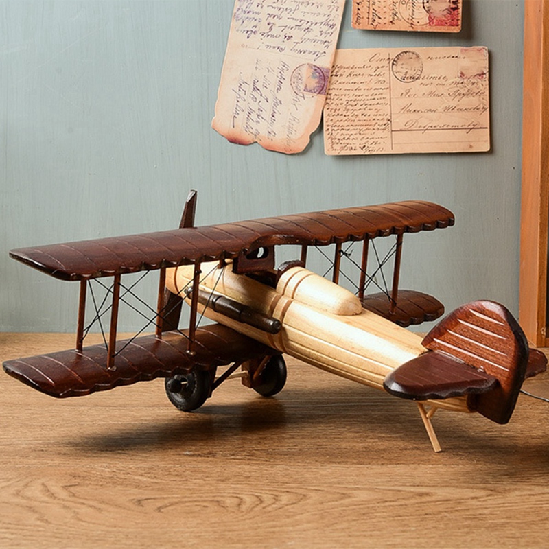 レトロ航空機手工芸品木製飛行機模型、ヴィンテージ複葉機模型デ - Collectible Vintage Photos のレビューと価格