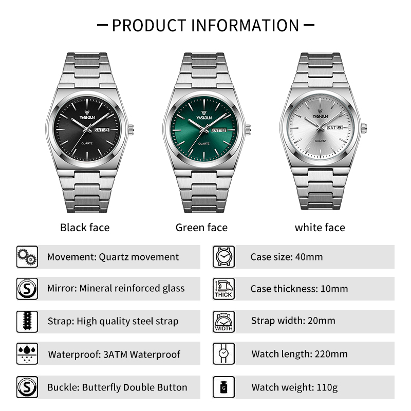 トップブランドの高級ステンレススチール製クォーツ腕時計、メン - Vintage Watch Collecting のレビューと価格