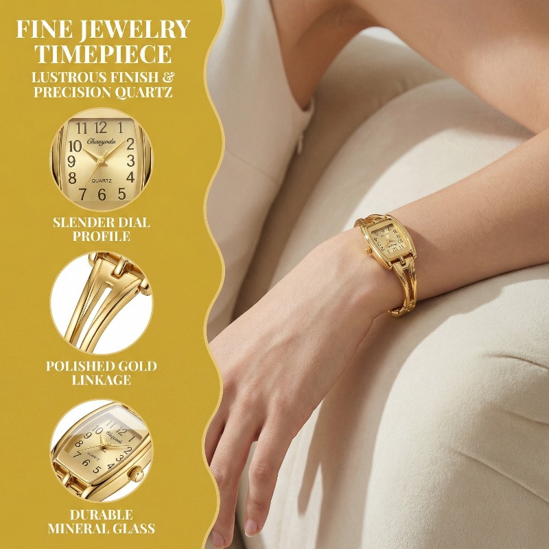 高級女性用腕時計ファッション長方形合金時計ストラップブレスレ - Vintage Watch Crystal のレビューと価格