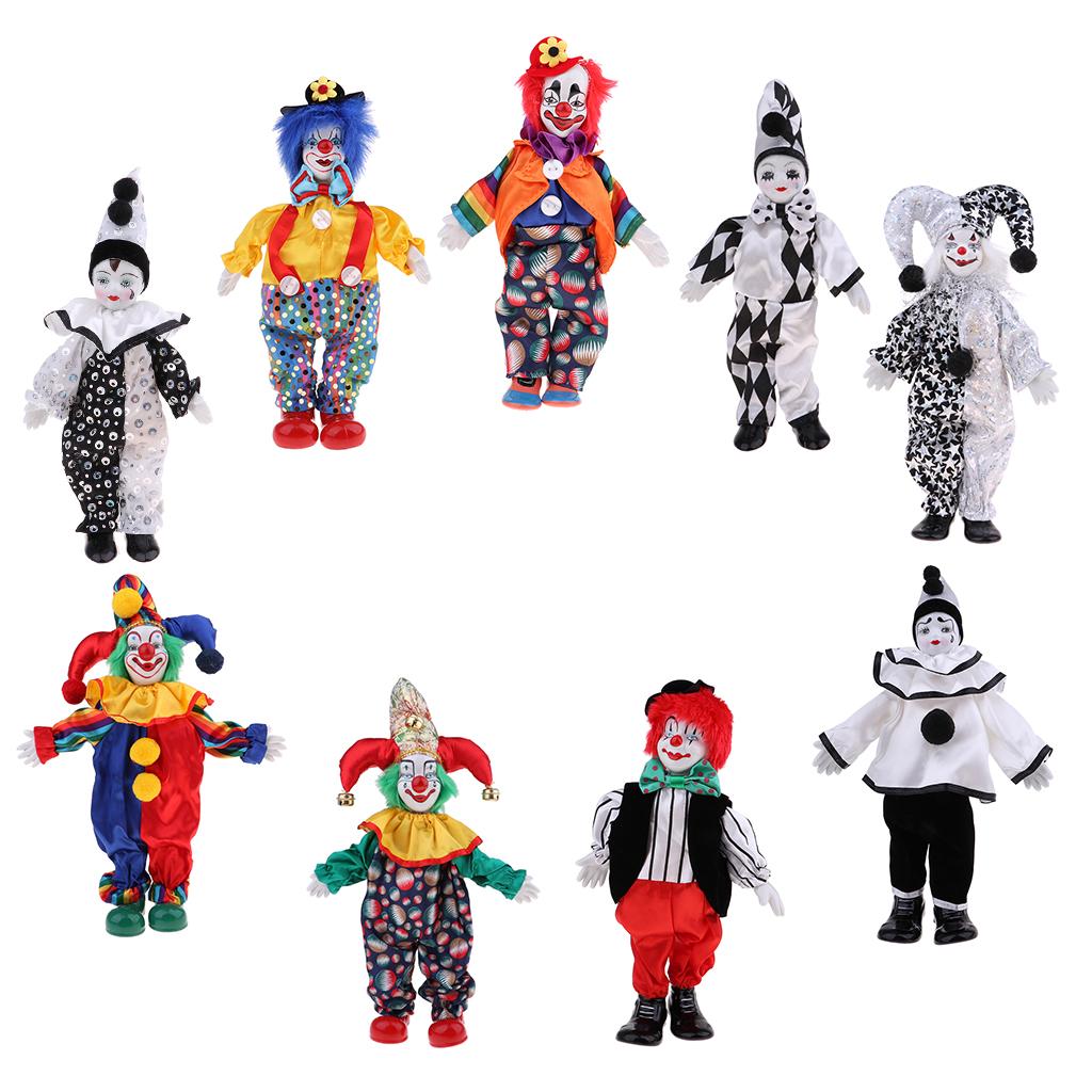 手作りの磁器製ピエロ人形、ヴィンテージセラミック製の可動式人 - Vintage Collectible Porcelain Dolls のレビューと価格