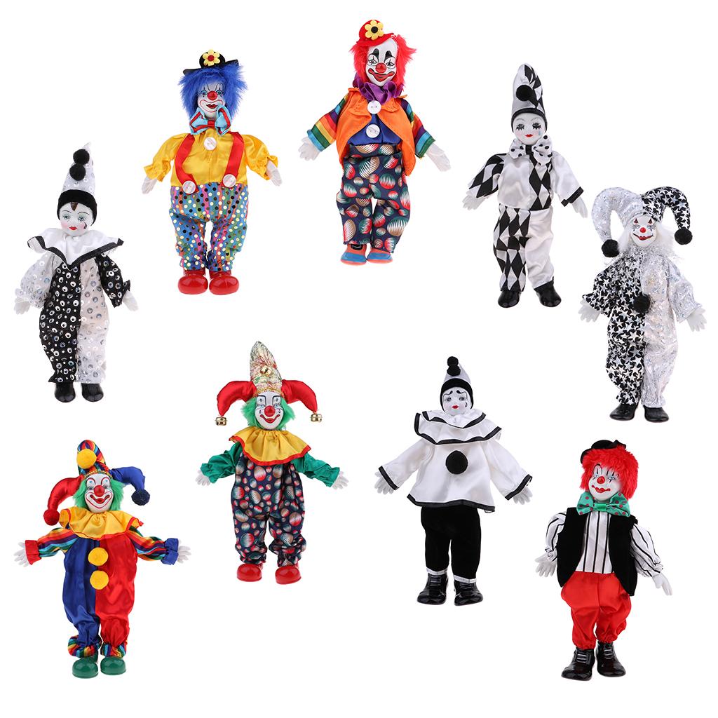 手作りの磁器製ピエロ人形、ヴィンテージセラミック製の可動式人 - Vintage Collectible Porcelain Dolls のレビューと価格