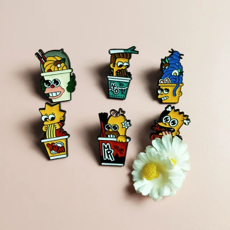6 個セットシンプソンズかわいい面白いバッジハロウィン漫画エ - Vintage Item のレビューと価格