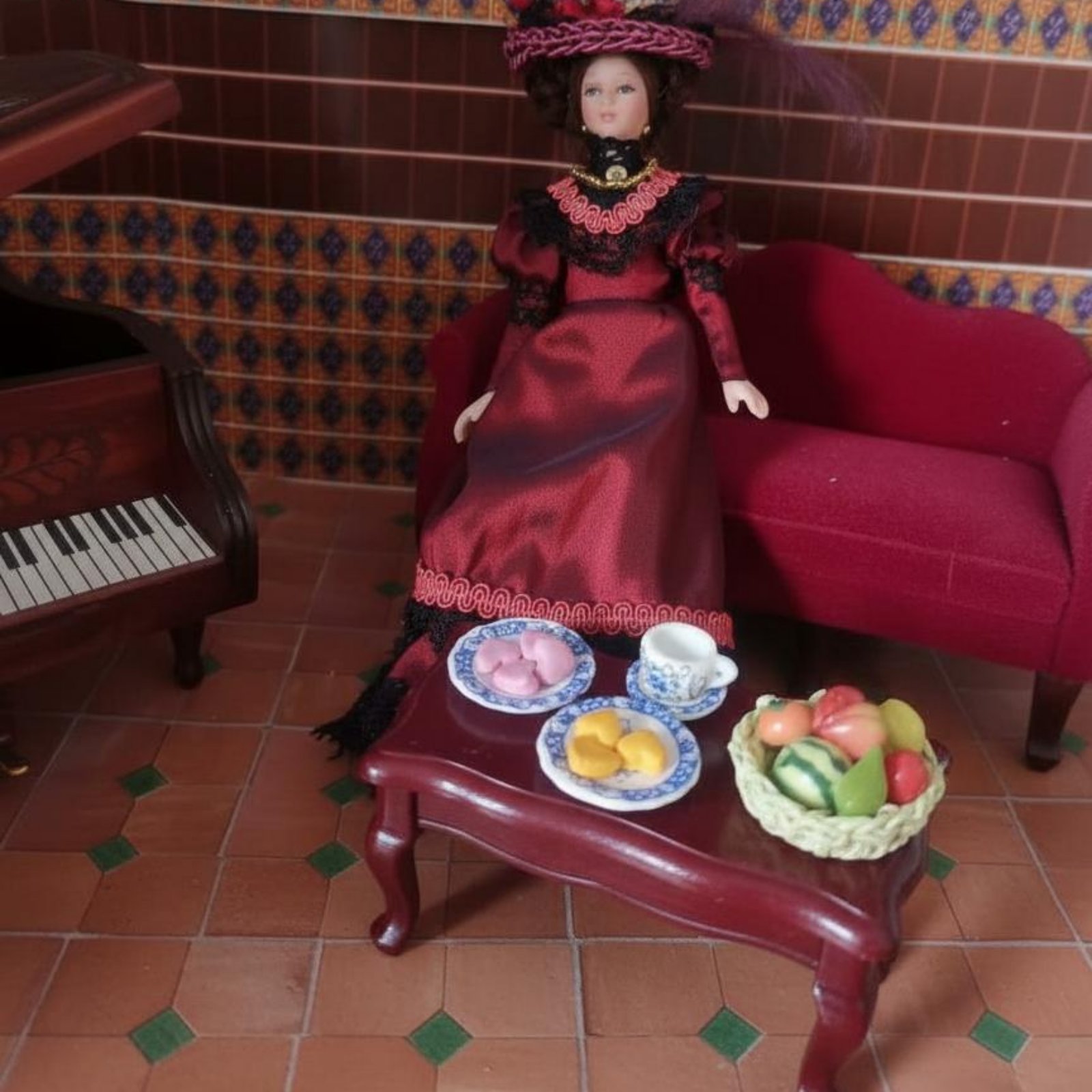 1:12 ヴィクトリア朝の磁器製人形、ポーズ可能なミニフィギ - Vintage Collectible Porcelain Dolls のレビューと価格
