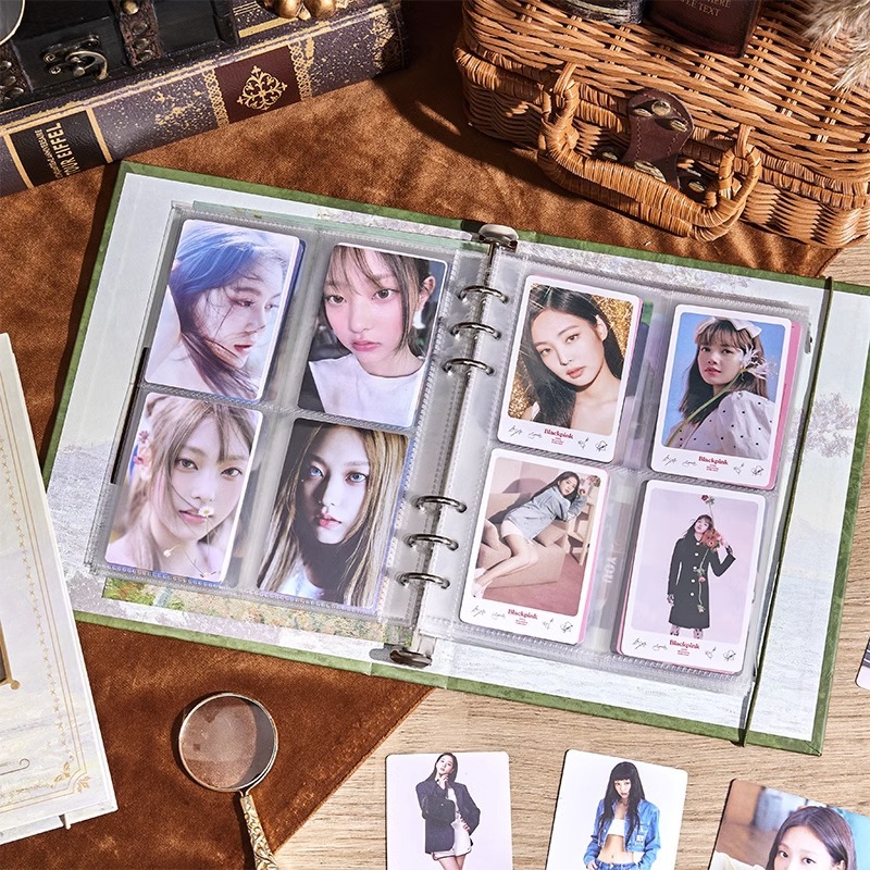 美的ヴィンテージA5カードアルバム、中空カバー4ポケットフォ - Collectible Vintage Photos のレビューと価格