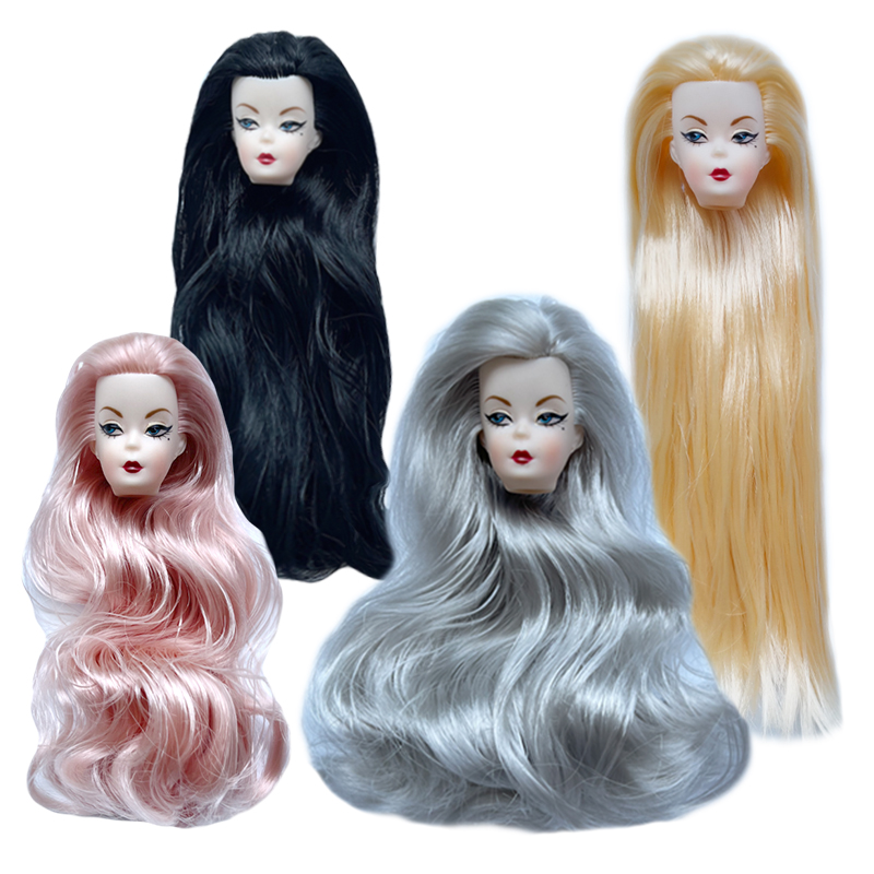 青い目のウェーブカールヘアドールヘッド、11.5インチドール - Vintage Item のレビューと価格