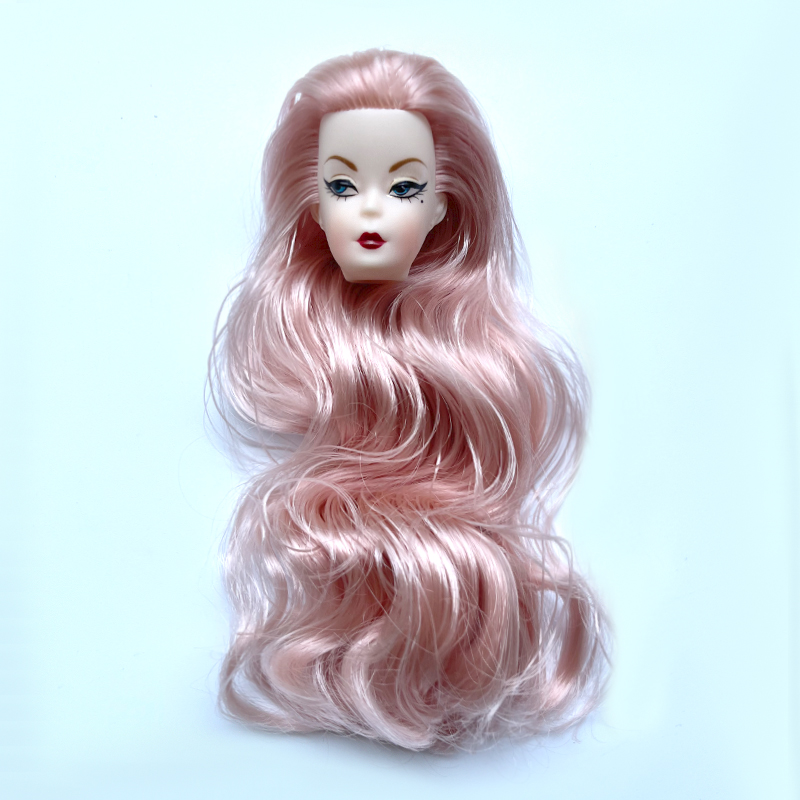青い目のウェーブカールヘアドールヘッド、11.5インチドール - Vintage Item のレビューと価格